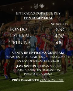 VENTA DE ENTRADAS COPA DEL REY